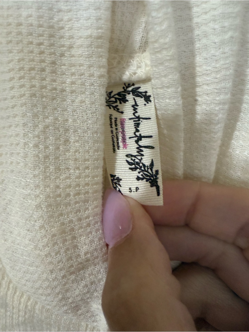 NWOT Free People You and I Cream Sheer Knit Thermal - Picture 4 of 6